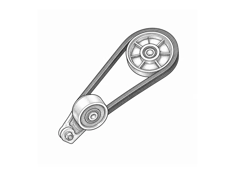 Technische Illustration zum Themenbereich Keilriemen / Antrieb