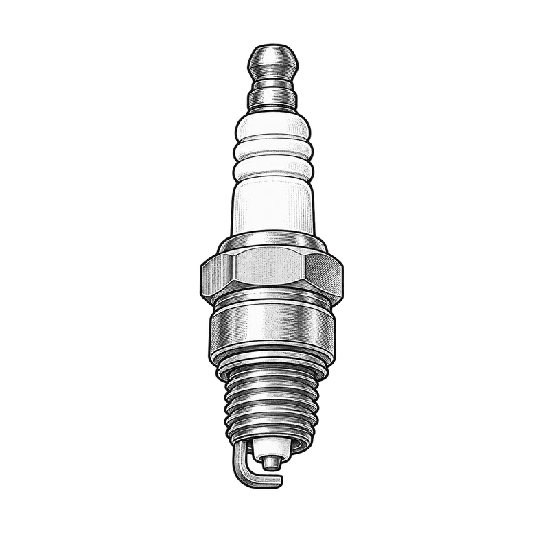 Technische Strichzeichnung zum Bauteiltyp: Zündkerze BPMR7A (NGK Art. 4626)