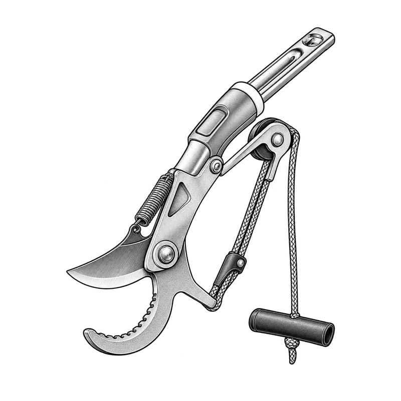 Technische Strichzeichnung zum Bauteiltyp: Baumschere Wolf-Garten RC-VM click-System Art. 71ACA005650