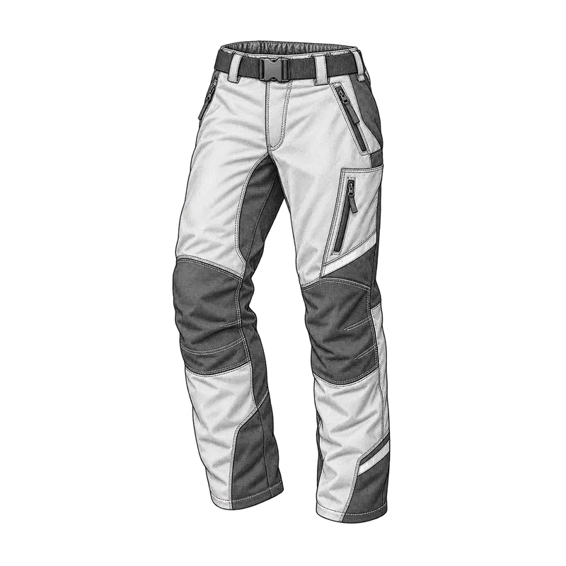Technische Strichzeichnung zum Bauteiltyp: Oregon Schnittschutzhose "Yukon", Gr. (50), bis 20 m/s, dunkelgrau, Art.