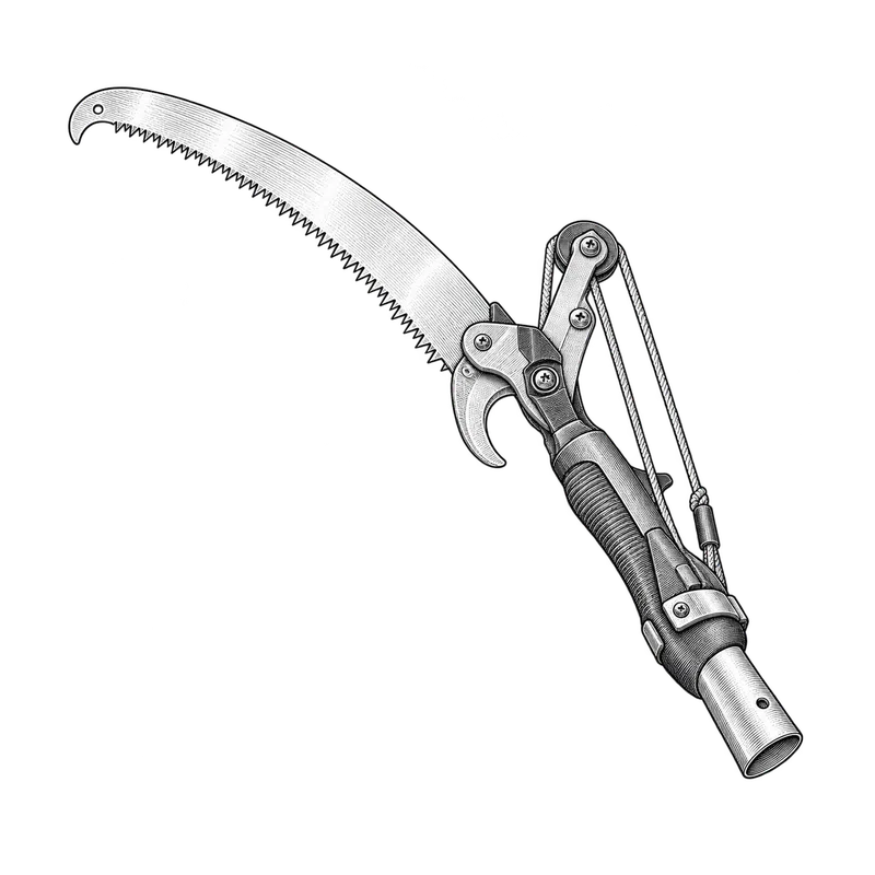 Technische Strichzeichnung zum Bauteiltyp: Fiskars UPX80 Baumsäge für Schneidgiraffe UPX86 and UPX82 Art. 1023633